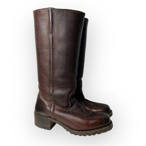 Frye Celia Tall Leather Boot with Sheepskin Lining 6.5